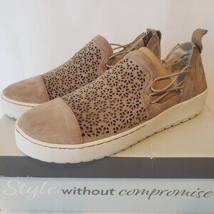 JBU by Jambu Women's Erin Sneaker Shoes Taupe Size 7.5